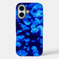 Cool Electric Blue Jellyfish in Deep Blue Sea