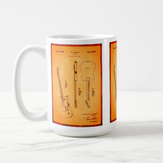 Cool Electric Guitar Patent Retro Art Coffee Mug