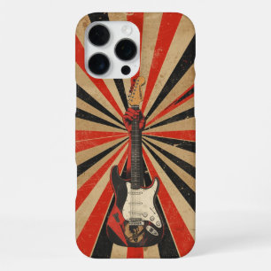 Cool Electric Guitarist Gift Soviet Art Rock Music iPhone 16 Pro Max Case