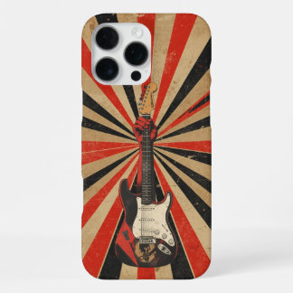 Cool Electric Guitarist Gift Soviet Art Rock Music iPhone 16 Pro Max Case