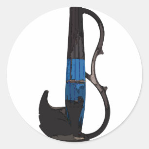 Cool Electric Violin Sticker! Classic Round Sticker