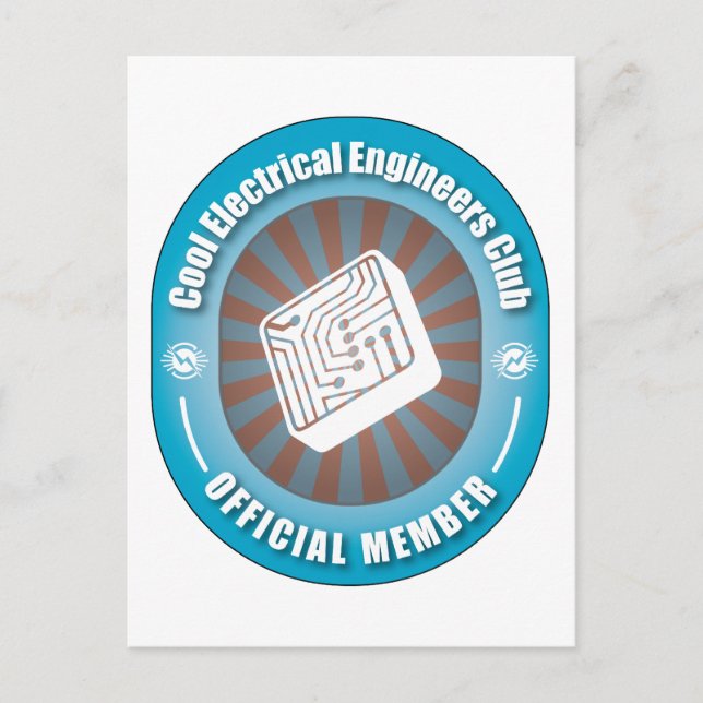 Cool Electrical Engineers Club Postcard (Front)