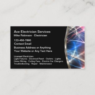 Cool Electrician And Technology Business Cards