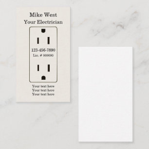 Cool Electrician Contractor Business Card