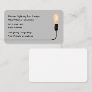 Cool Electrician Editable Business Cards Design