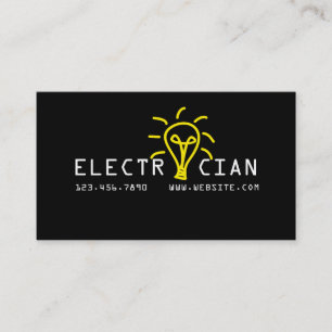 Cool Electrician Electric Construction Business Card