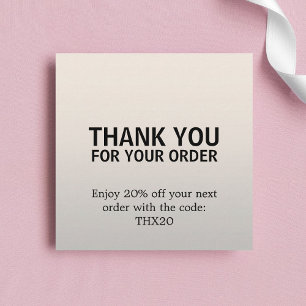 Cool Elegant Bold Silver Thank You Card Coupon