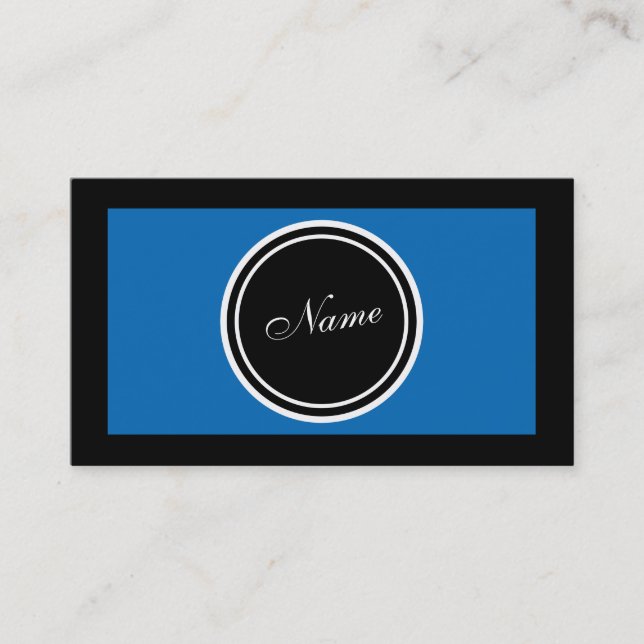 Cool Elegant Dazzling Blue Business Card (Front)