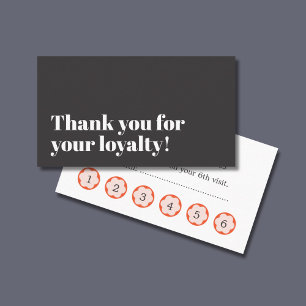 Cool Elegant Grey Pastel Circle Bold Salon  Loyalty Card