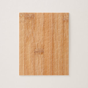 Cool elegant light brown bamboo wood print jigsaw puzzle