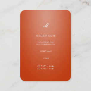 Cool Elegant Orange Business Card