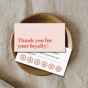 Cool Elegant Pastel Bold Salon  Loyalty Card