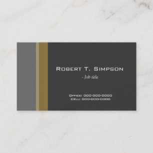 cool, elegant professional black/grey profile business card