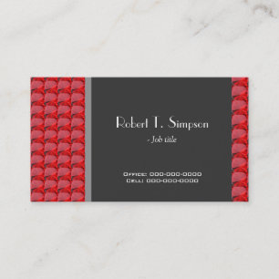Cool, elegant,red gemstones black business card