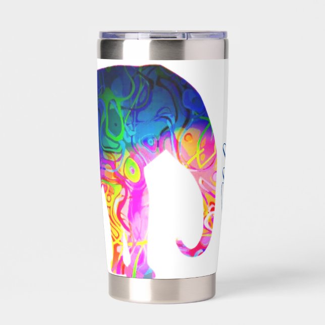 Cool elephant personalised insulated tumbler (Front)
