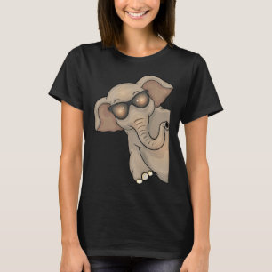Cool Elephant With Sunglasses Kids Elephant Lover T-Shirt