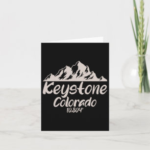 Cool Elevation Keystone Colorado Tee Skiing Snowbo Card