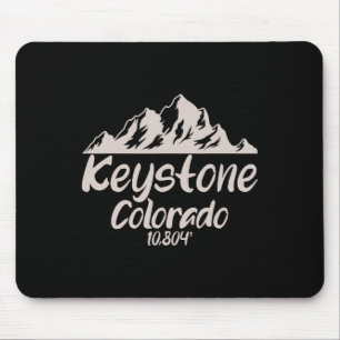 Cool Elevation Keystone Colorado Tee Skiing Snowbo Mouse Mat