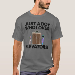 Cool Elevator Art Men Boys Kids Elevator Mechanic T-Shirt