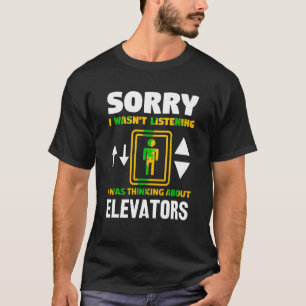Cool Elevator Art Men Women Inspector Mechanic Mai T-Shirt