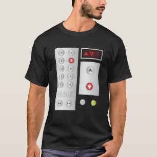 Cool Elevator Buttons Art Men Women Lift Halloween T-Shirt