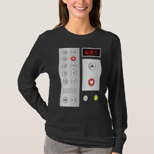 Cool Elevator Buttons Men Women Lift Halloween Cos T-Shirt