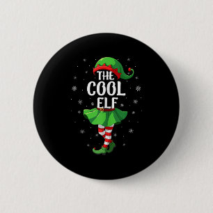 Cool Elf Christmas Girls Women Elf Squad Xmas Fami 6 Cm Round Badge