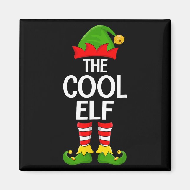 Cool Elf Xmas Matching Family Elf Squad Christmas  Magnet (Front)