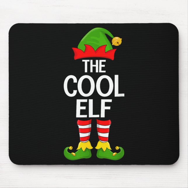 Cool Elf Xmas Matching Family Elf Squad Christmas  Mouse Mat (Front)