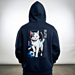 Cool Elite Football Ace Cat Anime Gift for Soccer Hoodie