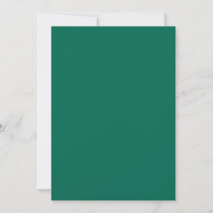Cool Emerald Green 5" x 7" Blank Sample Wedding Invitation