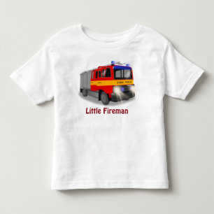 Cool Emergency Fire Engine Cartoon Design for Kids Toddler T-Shirt