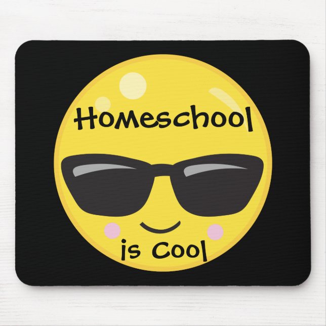 Cool Emoji for Homeschool Mouse Mat (Front)