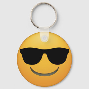 Cool Emoji Key-chain with sunglasses. Key Ring