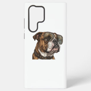 Cool English Bulldog in Aviator Sunglasses Samsung Galaxy Case