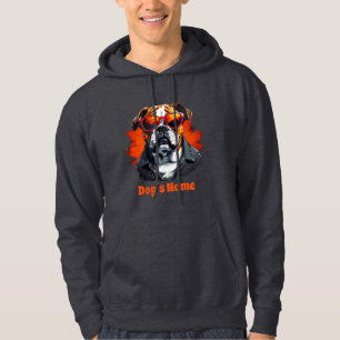 Cool English Bulldog With Sunglasses Hoodie