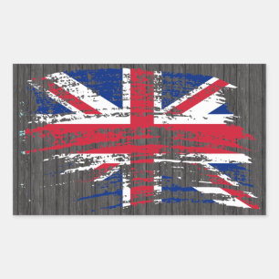 Cool English flag design Rectangular Sticker