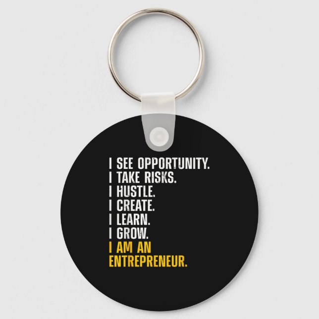 Cool Entrepreneur Art For Men Women Ceo New Busine Key Ring (Front)