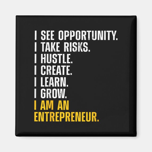 Cool Entrepreneur Art For Men Women Ceo New Busine Magnet (Front)