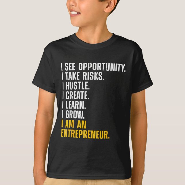 Cool Entrepreneur Art For Men Women Ceo New Busine T-Shirt (Front)