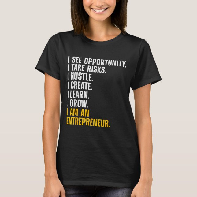 Cool Entrepreneur Art For Men Women Ceo New Busine T-Shirt (Front)