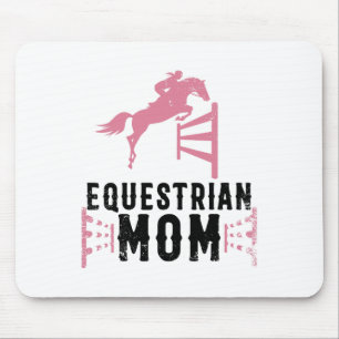 Cool Equestrian Mum Gift For Horse Show Jumping Wo Mouse Mat