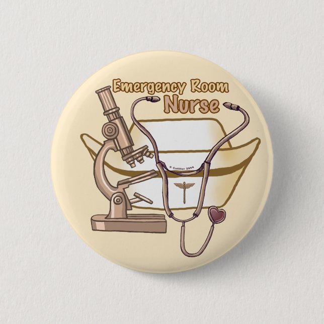 Cool ER Nurse 6 Cm Round Badge (Front)