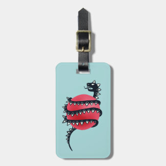 Cool Evil Black Dragon Snake Monster Luggage Tag