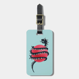 Cool Evil Black Dragon Snake Monster Luggage Tag