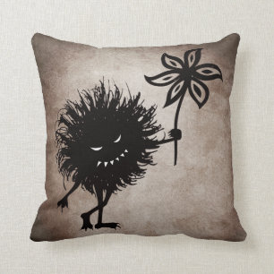 Cool Evil Bug Gives Flower Vintage Gothic Cushion