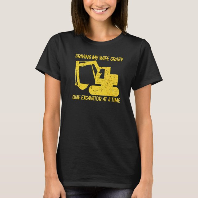 Cool Excavator For Men Boys Heavy Equipment Operat T-Shirt (Front)