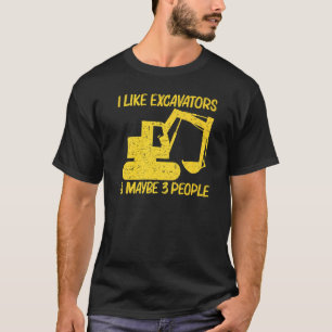 Cool Excavator For Men Women Heavy Equipment Opera T-Shirt