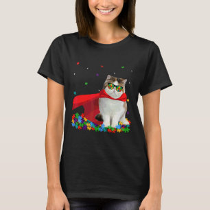 Cool Exotic Autism Awareness Graphic Cat T-Shirt