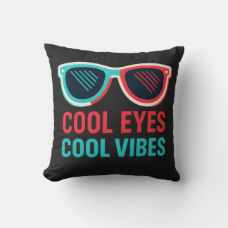Cool Eyes Cool Vibes Retro 3D Glasses T-Shirt Cushion